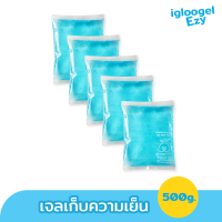 เจลเยนแพ็ค 5 ชิ้น เจลเกบความเยน ice pack เจลแช่เยน igloogel Ezy 500g เกรดอุณหภูมิ 0 ˚c