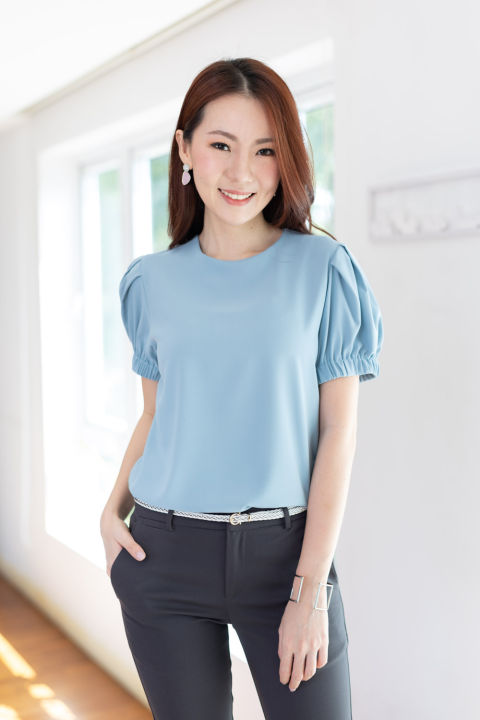 narinari-mt3016-puff-sleeve-sophie-blouse