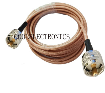 RG400 UHF Male to UHF PL259 Plug Male Connector Double Shielded Copper Braid RF Coaxial cable 50ohm 10/15/20/30/50CM 1/2/3/5/10M