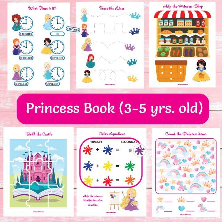 Princess Themed Busy Book/Learning Binder for 3-5 Years Old (Preschool ...