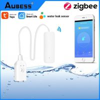 【LZ】◇☎  Aubess WiFi Água Nível Sensor Tuya Alarme Vazamento Detector De Vazamento De Inundação Alerta De Água Alarme De Transbordamento Segurança Smart Home Life APP