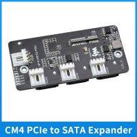 CM4 PCIe to 4-Ch SATA 3.0 Expander Development Board 6Gpbs High-speed SATA Interface Supports Raspberry Pi CM4 Board