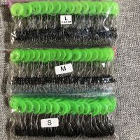 100Groups/bag 6 in 1 Oval Space Bean Connector Fishing Float Black Bobber Stopper Fishing Line Accessories Accessories