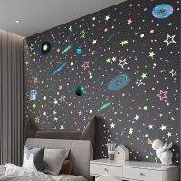 Luminous Stars Dots Planet Wall Sticker for Baby Kids Room Bedroom Home Decoration Decals Glow In The Dark Stickers Accessories Wall Stickers Decals