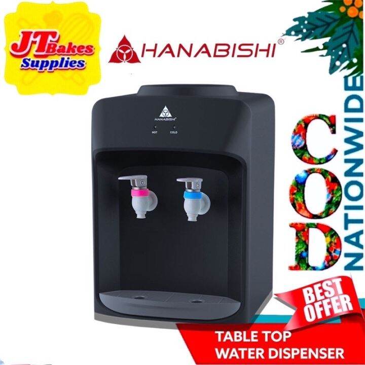 Hanabishi Hot & Cold Table Top Water Dispenser Black HTTWD300 with