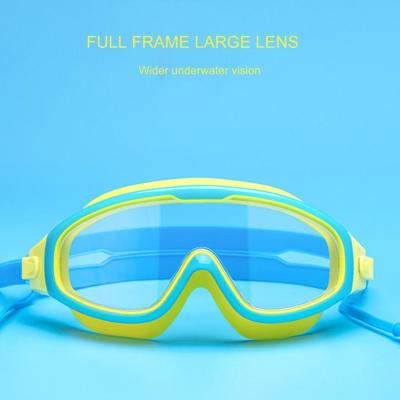 Children High-definition Waterproof Anti-fog Swimming Goggles Large-frame Water Sports Glasses with Earplugs for Outdoor Accessories Accessories