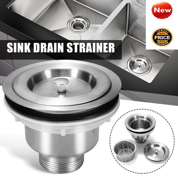 Stainless Steel Strainer Filter Drain Basket For Kitchen Sink Waste ...