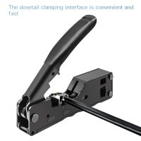 、’】【‘ Home Professional Modular Plug Crimp Tool Network Connector Portable Ethernet Cable Anti Slip Black Multiftional Pass Through