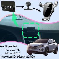 ที่จับโทรศัพท์มือถือรถยนต์สำหรับ Hyundai Tucson TL 2016 ~ 2018ช่องแอร์ขาตั้งมือถือ360 ° การหมุนที่ยึดแบบกราวิตี้จีพีเอสรองรับอุปกรณ์เสริม