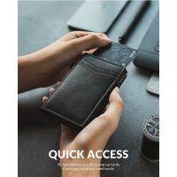 Men ID Credit Card Holder Rfid Wallet Women Pop-up Cow Leather Carbon Fiber Business Cardholder Anti Rfid Card Case Minimalist Card Holders