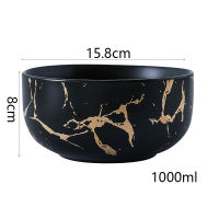 White Black Marble Glazes Ceramic Party Tableware Set Porcelain Breakfast Plates Soup Dishes Noodle Bowl Coffee Mug Cup