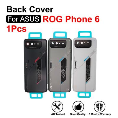 1ชิ้นสำหรับ ASUS ROG Phone 6 ROG6สีเทาสีดำสีขาวกรอบด้านหลังฝาหลังอะไหล่ทดแทน