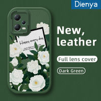 เคส Dienya สำหรับ Redmi Note 12เคสแฟชั่นลายดอกไม้สดดีไซน์ใหม่เคสใส่โทรศัพท์หนังซิลิโคนนิ่มเคสมือถือกันกระแทกป้องกันการตกพร้อมเคสป้องกันกล้องคลุมทั้งหมดเลนส์