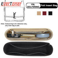 Everstoner เหมาะสำหรับ SOLFERINO กระเป๋าแบบฝาเปิดผ้าสักหลาดกระเป๋าสอดกล่องใส่ดินสออะคริลิกกระเป๋าถือเดินทางด้านในกระเป๋าเครื่องสำอางแบบพกพ