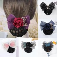 Korean Version of Professional Head Flower Bank Nurse Hair Net Bow Hair Clip Net Bag Exquisite Jewelry