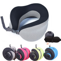 U Shaped Memory Foam Neck Pillows Soft Travel Pillow for Airplane Office Nap Cervical Pillow Flight Sleeping Cervical Healthcare