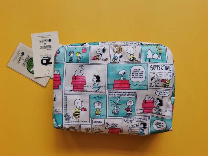 lesportsac-2023-สินค้าใหม่แบรนด์สนูปปี้พิมพ์คลัทช์กระเป๋าเครื่องสำอาง7121