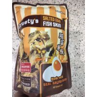 New Arrival ?Crustys Salted Egg  Fish Skins หนังปลา ทอดอบกรอบเคลือบไข่เค็ม 100กรัม