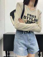 เสื้อแขนยาว มีเสริมไหล่ free size รหัส211