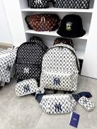 BALO MLB MONOGRAM BACKPACK BLACK VIỀN DA