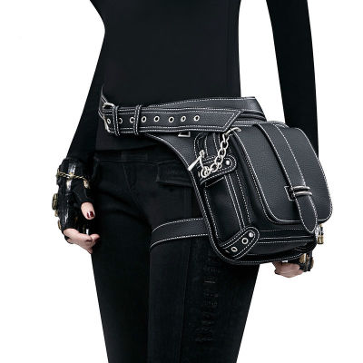 Steam Punk Waist Leg Hip Belt Banana Bag Outdoor Shoulder Bag Mobile Phone Waist Bag Fanny Packs Pack For Women Purse Cyberpunk