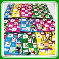 จำนวน 12 ชิ้น ของเล่นเกมงูตกบันได เกมงู โบราณ ขนาด 24x24 ซม. คละสี คละแบบ สุ่มสี ของเล่นแผง ของเล่นโบราณ ฺBuababy Toys