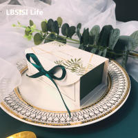 LBSISI Life 20pcs 11.3*6*4.5cm Green Specially For You Paper Box Birthday Wedding Gift Candy Chocolate Packaging With Ribbon