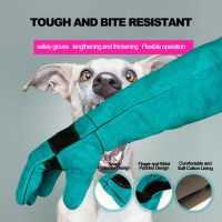 Pet Gloves Durable Anti-Bite Leather Protective Gloves Dog Cat Cutting-proof And Anti-thorn Pet Handling Gloves Animal Handling