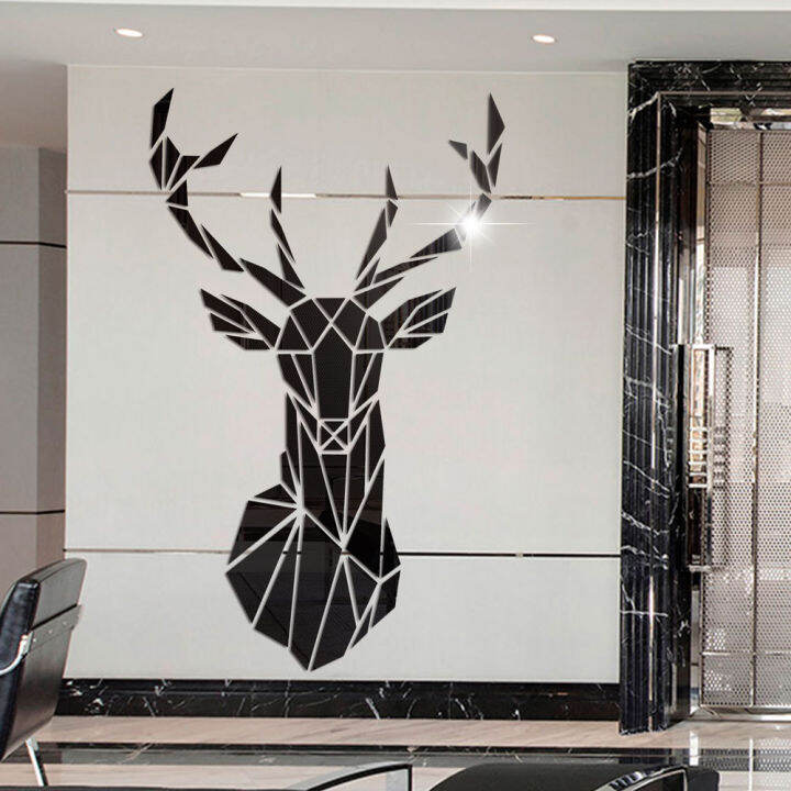 3d-diy-decor-deer-home-living-room-decorative-sticker-wall-acrylic-stickers