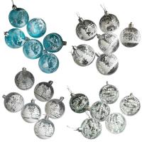 Clear Christmas Ball Ornaments 6Pcs Clear Fillable Ball Christmas Tree Balls Painted Christmas Tree Pendant Party Decorations for Indoor Outdoor Wall New Year improved