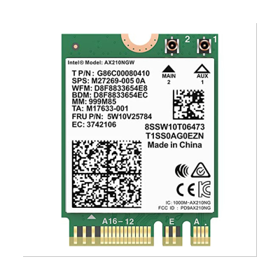 AX210NGW WiFi Card, Wi-Fi 6E 11AX Wireless Module Expand To 6GHz MU-MIMO Tri-Band Internal Network Adapter+Bluetooth 5.2