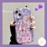 MissConnie เคสขอบโค้งลายคลื่น3D สีม่วงไล่ระดับสีอย่างเรียบง่ายสำหรับ Infinix Smart 6 5 7 6Plus Hot 30 10 8 12 11 9 Play 30i 9 8 10Lite Note 12 G96เคสน้ำกระเพื่อมอาร์ตพร้อมสติ๊กเกอร์เพชร