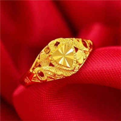 【Free Shipping】ของแท้อย่างเป็นทางการ 100% แหวนทองแท้ 9999 หญิงแหวนทองแฟชั่นดอกไม้ป่าเปิดแหวนทองกรุงเทพมหานคร Pattaya ส่งมอบ 1