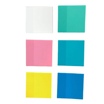 300 Sheets Waterproof PET Transparent Sticky Notes Daily To Do List Note Paper for Student Office,6Colors 3X3Inch
