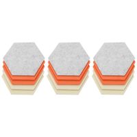 5Pcs/Set Hexagon Felt Board Hexagonal Felt Wall Sticker Multifunction 3D Decorative Home Message Board Self-Adhesive Kids Room Baseboard