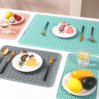 Large Size Silicone Drainer Mat Non-slip Heat Resistance Waterproof Countertop Dry Pad Dish Drying Mat Table Decor Placemat