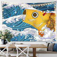 Ukiyo-E ญี่ปุ่น Kanagawa Surf พื้นหลังผ้า Hall ห้องนอนข้างเตียงผ้า Tapestry ผ้าปูโต๊ะ Curtain