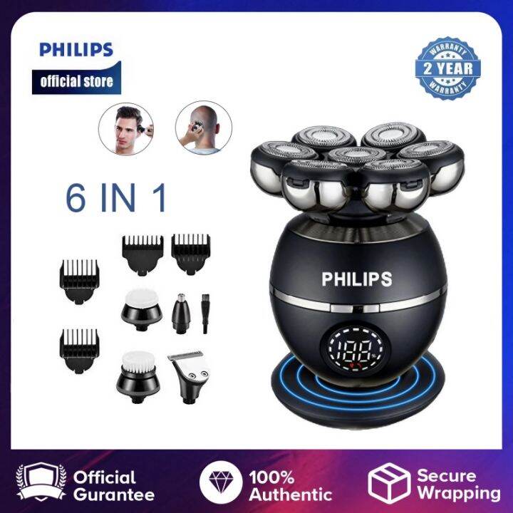 Philips 7d Blade Beauty Kit Electric Shaver Rechargeable Rotating Bald ...