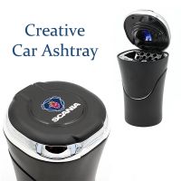 Car Ashtray For Scania K250 K280 K310 K320 K490 SERIE Car Logo Creative Personality Ashtray With LED Lights Ash Tray For Car