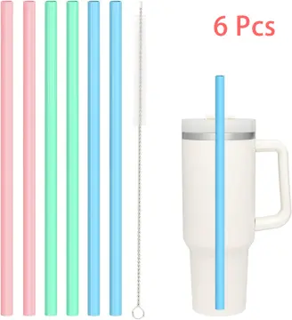 YEUFUNY 2pcs Silicone Stanley Cup Straw Topper Cup-shaped Multi