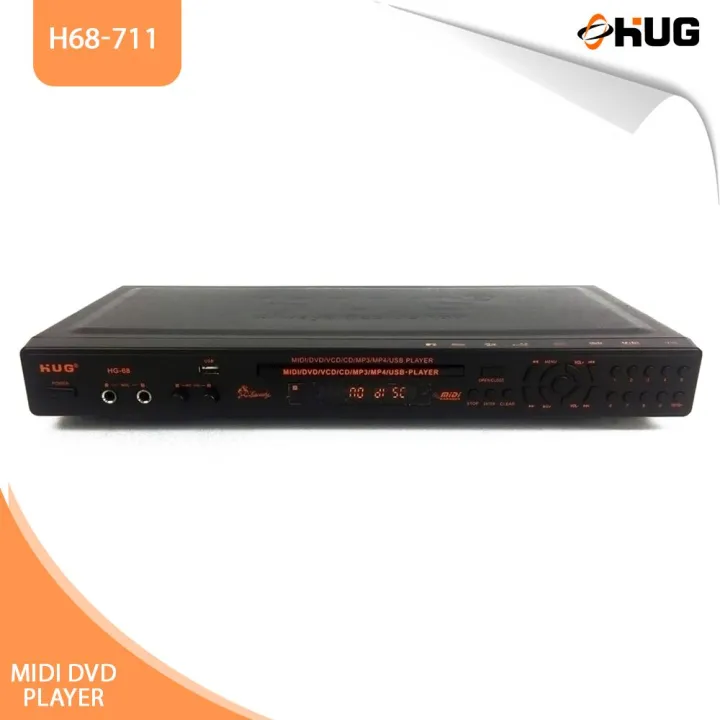 HUG H68711 Karaoke MIDI DVD Player with USB Port With Songbook and CD