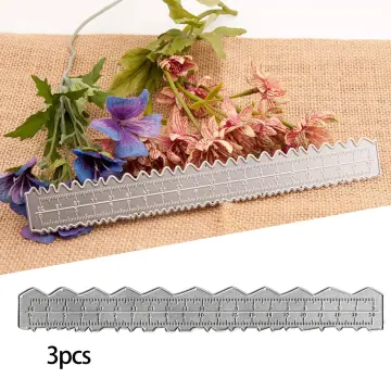 3 Types Deckle Edge Rulers Cutting Dies Multi-Use Paper Tearing Metal Ruler  for DIY Scrapbooking Craft Paper Cards 2022 New
