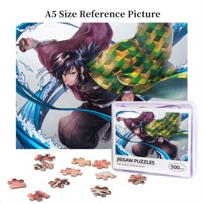 Demon Slayer Giyuu Tomioka Wooden Jigsaw Puzzle 500 Pieces Educational Toy Painting Art Decor Decompression toys 500pcs