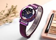 Đồng hồ nữ CHENXI CX2 mặt vát 3D hoa dây nam châm titanium cao cấp nữ tính
