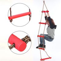 Garden Backyard Wooden Rungs PE Rope Ladder Children Climbing Toy Kids Sport Rope Swing Safety Fitness Toys Outdoor Equipment