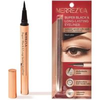 Merrezca eyeliner เมอร์เรซกา ซุปเปอร์ แบล็ค แอนด์ ลอง-ลาสติ้ง อายไลเนอร์ 0.8ก.