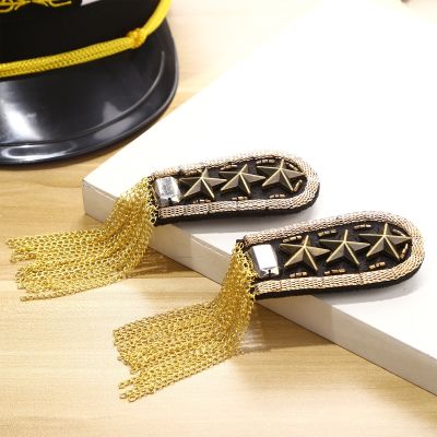 1 Pair Shoulder Board Metal Tassel Fashion Vintage Chain Exquisite Catwalk Jewelry Decoration Handmade Epaulette Blazer Jewelry