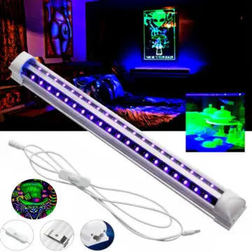 UV Black Light Bar Fixtures Ultraviolet Lamp Strip US Plug DJ Party Club  48LED