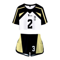 Haikyuu Cosplay Costume Aoba Johsai High School Akaashi Keiji Bokuto Koutarou Oikawa Tooru Two Piece Set Tops and Shorts