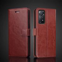 เคสหนังกระเป๋าเก็บบัตรสำหรับฝาปิดหนังแบบพับมีกระเป๋าเงิน Pu Xiaomi Redmi Note 11 Pro 4G 5G 11e Pro 11S